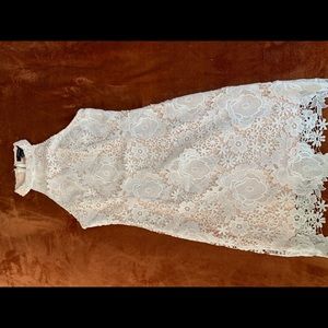 Cream Lace Mini Dress